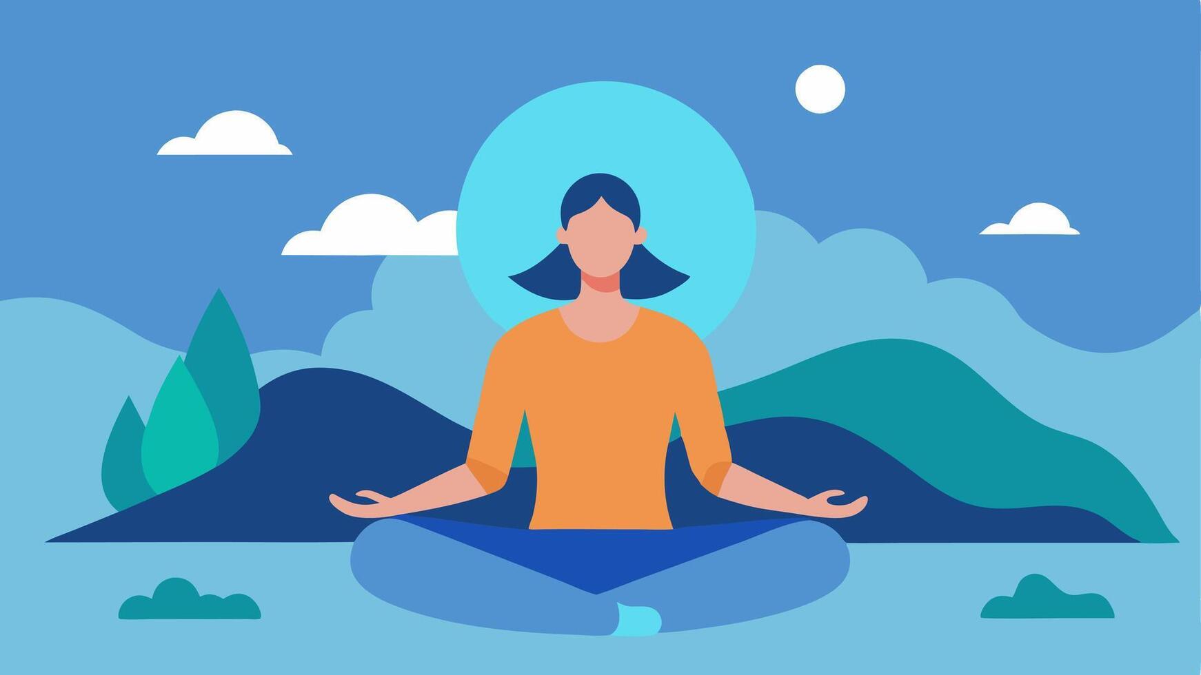 Serene abstract illustration with calming tones representing mindfulness and balanced awareness